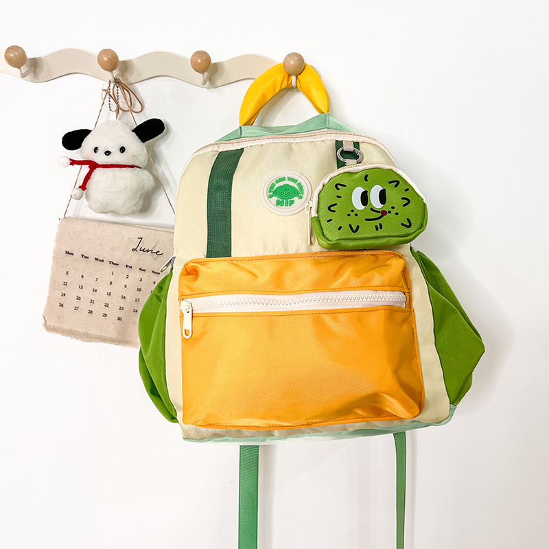 幼儿园书包儿童轻便撞色男童双肩包可爱水果女孩宝宝外出小背包潮|undefined