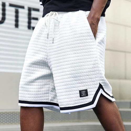 New men's casual loose breathable fashionable small checkered fabric sports shorts summer new