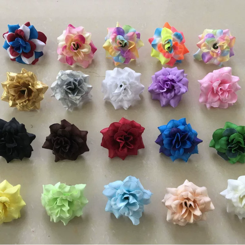 DIY моделированная кружевная роза из фланели, искусственная роза из шелка, декоративная искусственная роза для свадьбы, золотой угол розы, 20 цветов
