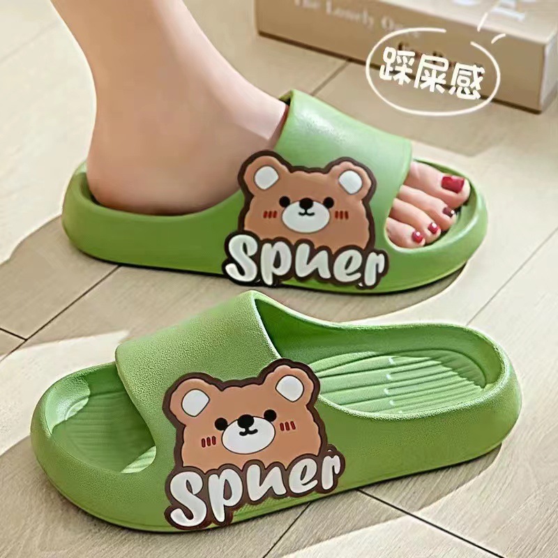 Thick Bottom Slippers Women's Slip-on Feeling Summer Outfit Home Non-Slip Deodorant Indoor 2023 New Style Household Sandals and Slippers for Men