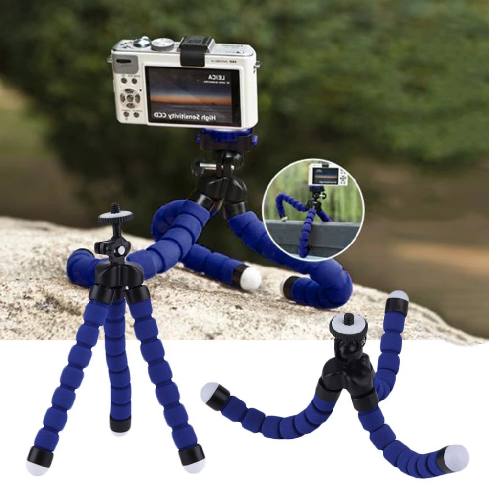 Octopus sponge mini tripod, universal phone holder, flexible legs, 360° rotation, 18.5 cm