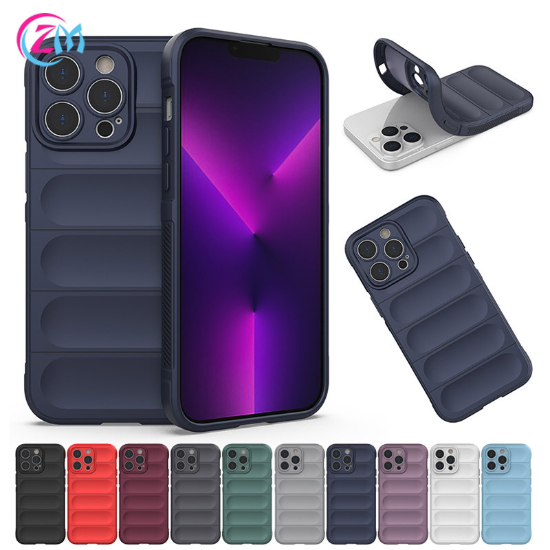 For iPhone16 15 Pro Max Magic Shield Skin Sense TPU Phone Case Pixel8 9 Airbag Drop-resistant Soft Case