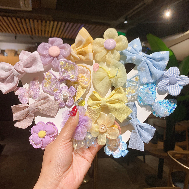 Korean Style Bow Flower Children's Hairpin display picture 12