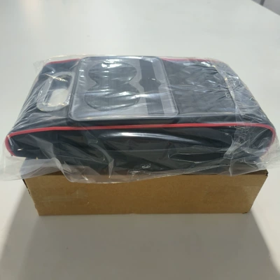 Armrest box pad: Heightening Pad, Universal Multi-Functional - carton-packaging-heightening-pad-black-and-red-five-in-one-multi-functional-classification-storage