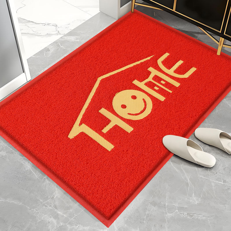 Bienvenido a la alfombra antideslizante, alfombra de puerta de entrada, alfombra de anillo de seda especial, alfombra antisucia al aire libre.