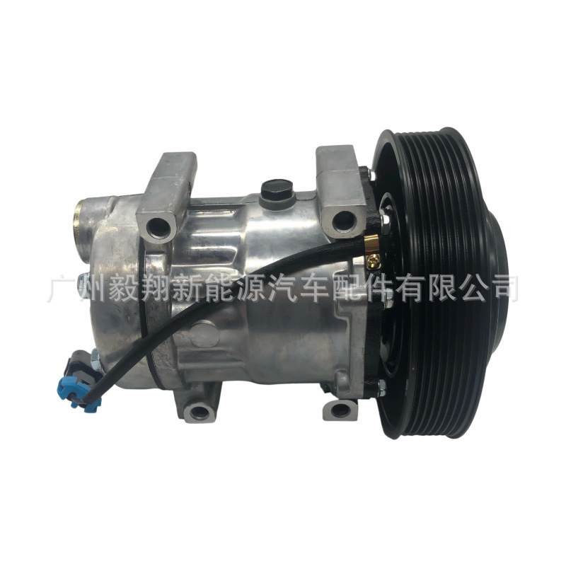 Car Air Conditioning Compressor Suitable for Volvo Rear-Mounted Wv Rear Cover Sanden Modified Engineering Vehicle Sd7H15 709