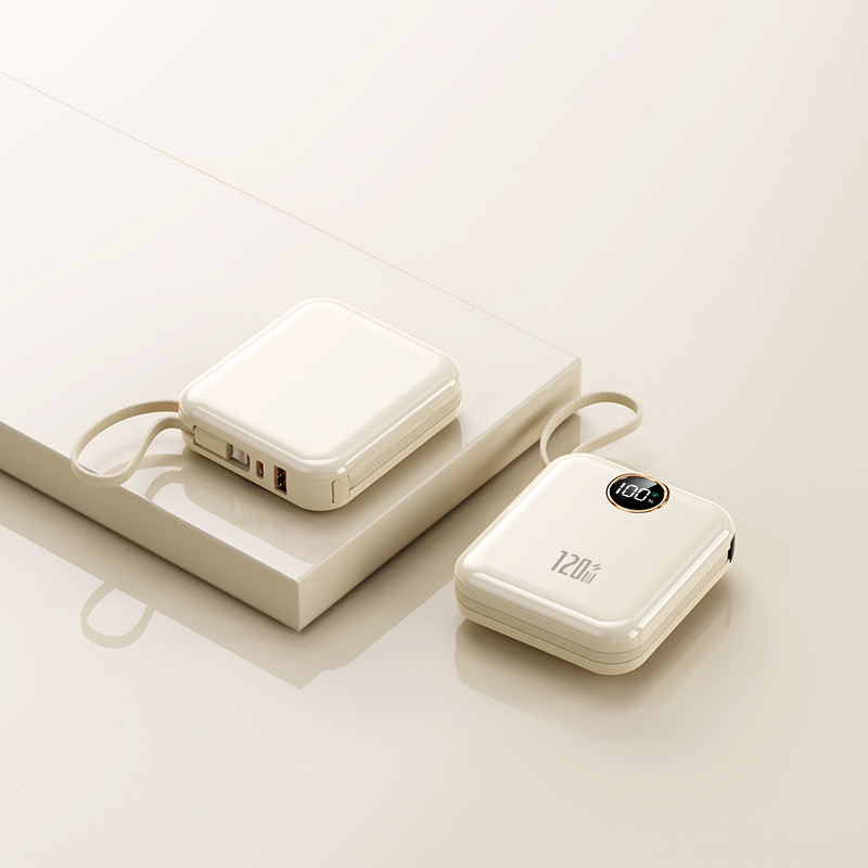 クロスボーダー 120W 超高速充電 10000mAh パワーバンク大容量内蔵ケーブルミニポータブル電源|undefined