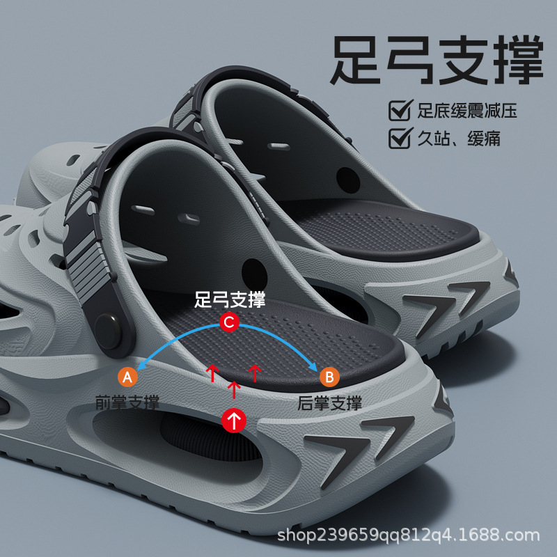 Arch Support Boys' Clogs, Men's Model 2026 New Summer Outdoor Wear, Comfortable for Long Standing, Non-Slip Parent-Child Sandals