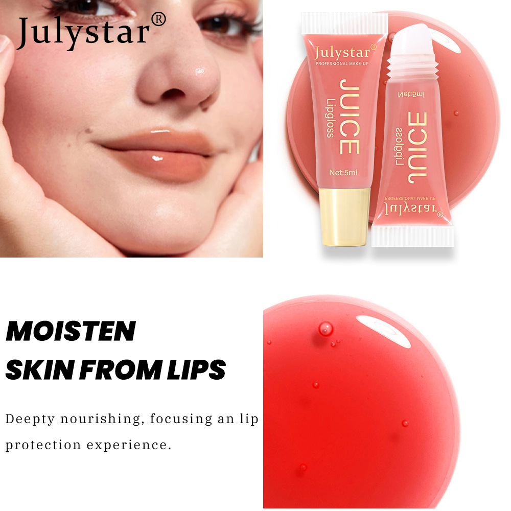Julystar's best-selling Hydrating Lip Gloss with fruity flavor, long-lasting moisturizing and hydrating soft tube lip gloss set undefined