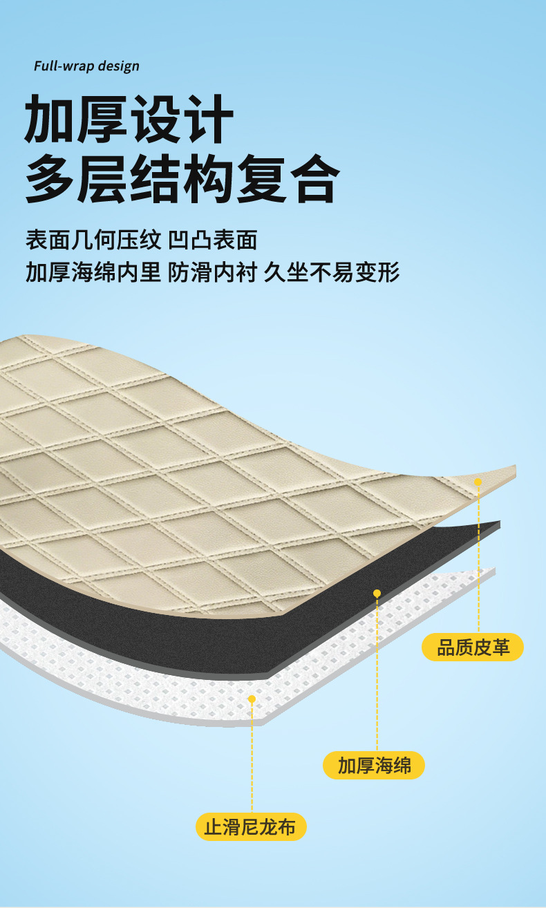 Electric Vehicle Seat Cover, Motorcycle Seat Cover, Waterproof and Sun-Proof, Aima Yadi Seat Cover, Thick Leather with Embossed Double-Stitching