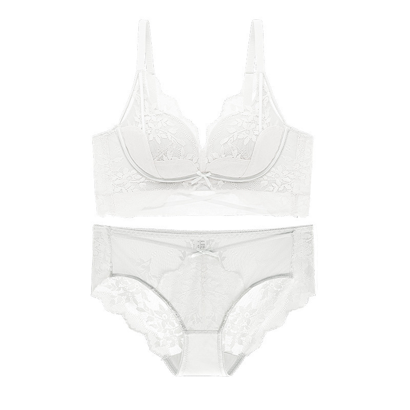 8136 generación de cabello puro encaje niña pecho pequeño recogido para mostrar sujetador grande ligero y transpirable sin anillo de acero sujetador antibacteriano mujer