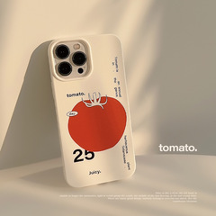 Ins小衆芸術iphone16携帯ケース13高級感12シリコンX/8適用15promaxトマト11