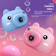 Viral little pig bubble machine children's glowing toy electric bubble camera automatic bubble blowing street stall toy wholesale