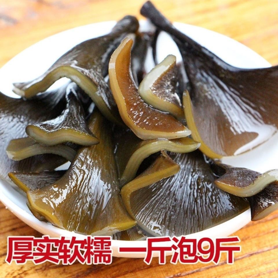 Sun-Dried Thick Kelp Stems Hai Dai Tou 250g Soft Chewy Sand-Free Seaweed Root for Soup and Cold Dishes in use