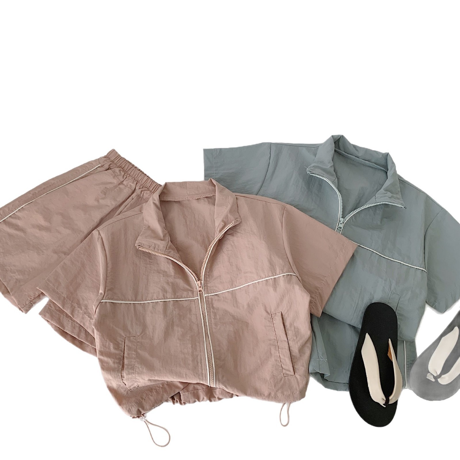 [Leave out no reembolsar 28 yuan] Mai Bao set infantil verano 2025 nuevo estilo coreano para niños y niñas Cardigan de color sólido