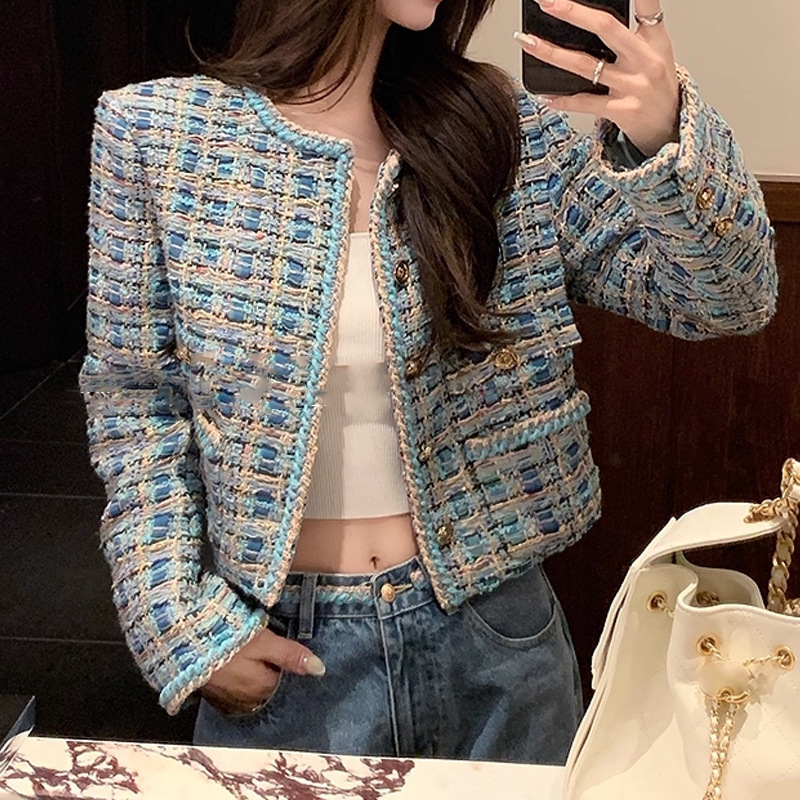 “圣西尔蓝千金”手工坊秀款 金丝珠片小香外套女2025秋新款上衣|undefined
