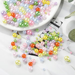 新款彩色珍珠直孔ABS高亮仿珍珠diy项链手链饰品配件串珠散珠批发