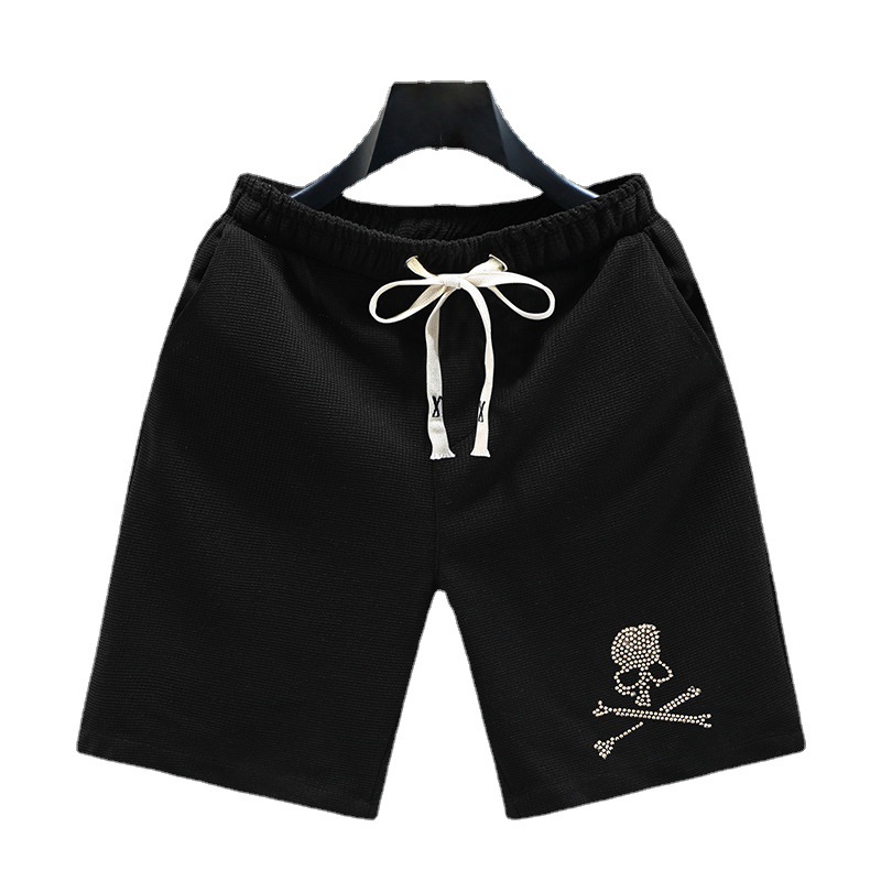 Short en coton imprimé pour homme en tricot d'été Pantalon décontracté à séchage rapide en maille rouge Vêtements de plage_voghion.com