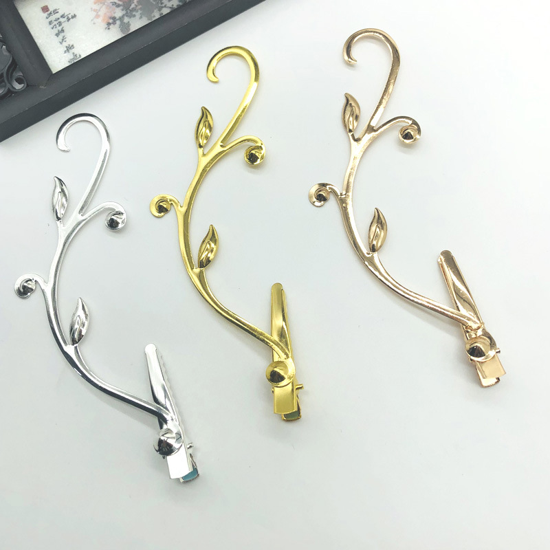 Vintage Palace hair accessories hairpin left and right symmetrical branches leaves flower pieces accessories material