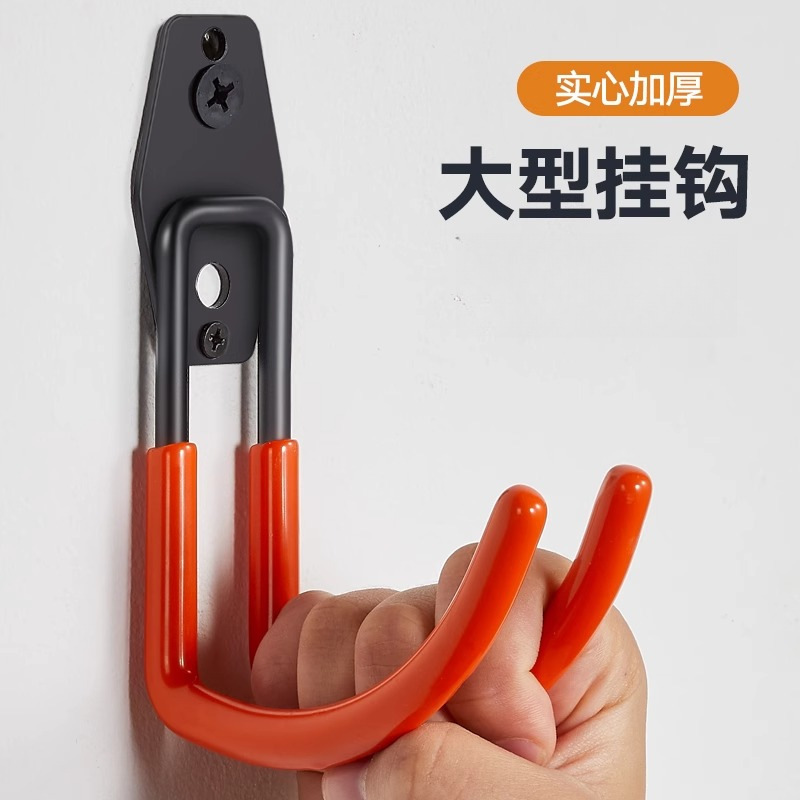 Heavy-Duty Wall Hooks for Heavy Objects, Garage Wall Nails, Pipe Hooks, Large Round Hooks