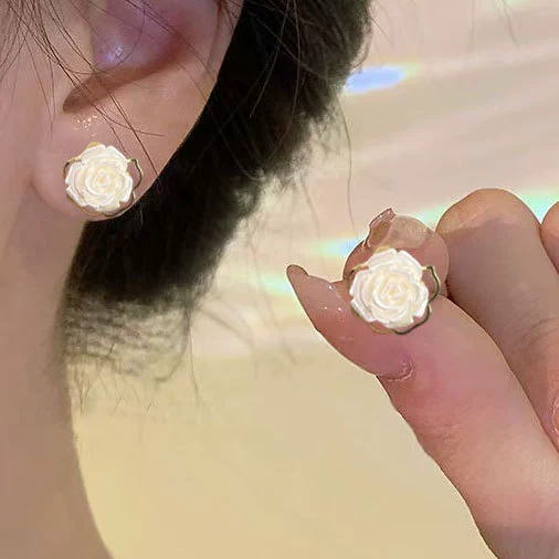 Сережки-уши, милые маленькие сережки, дизайн ожерелья из жемчуга с цветочным узором, без пирсинга