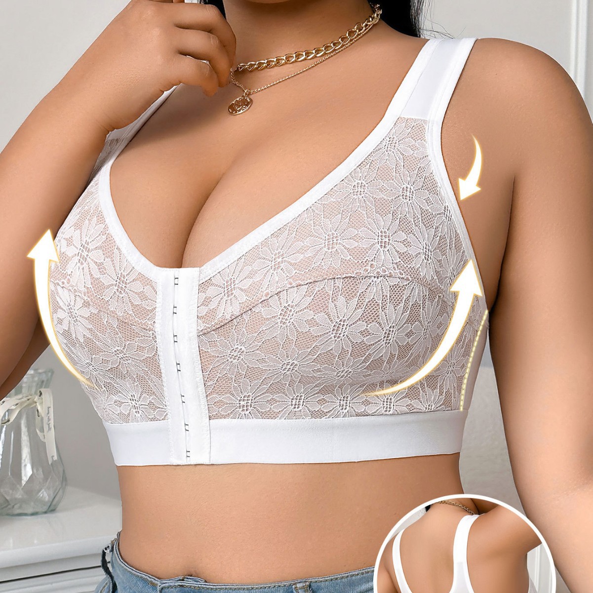 Sujetador de chaleco deportivo transpirable delgado, venta caliente transfronteriza en Europa y América, patrón de flores, ropa interior de yoga cómoda sin anillo de acero para mujeres