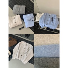 【MISS密思家】温柔感十足！软糯糯木质扣厚实开衫保暖毛衣A08801