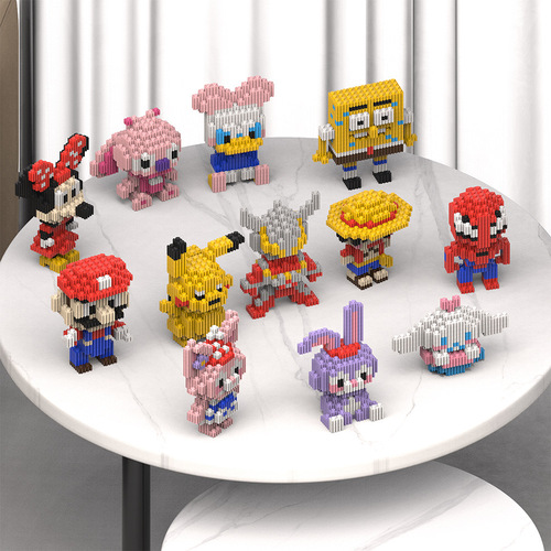 Compatible with Lego building blocks tiny particles assembled in series children's educational toys internet celebrity gift puzzle stall wholesale