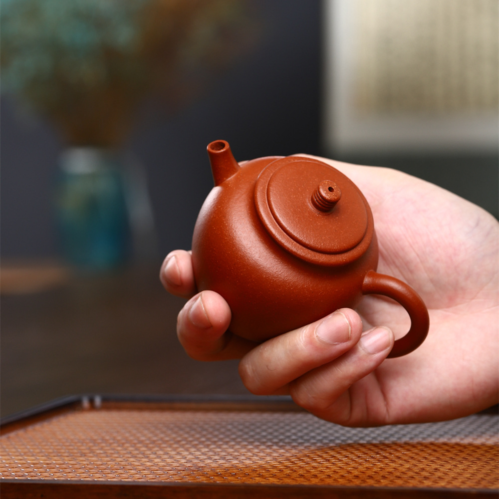 一人用功夫茶壶一口壶带球孔宜兴紫砂壶功夫泡茶具降坡泥小巨轮