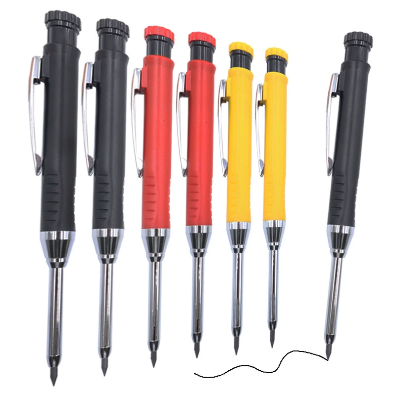 Плотницкий Карандаш Металлический 2,8 мм механический автоматический глубокий отверстие деревообрабатывающий карандаш пресс для заправки деревообрабатывающий знак