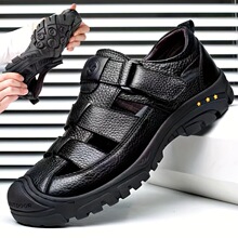 V 42613 Men's Soft Sole Leather Sandals ��ʿ����Ƥ��Ь