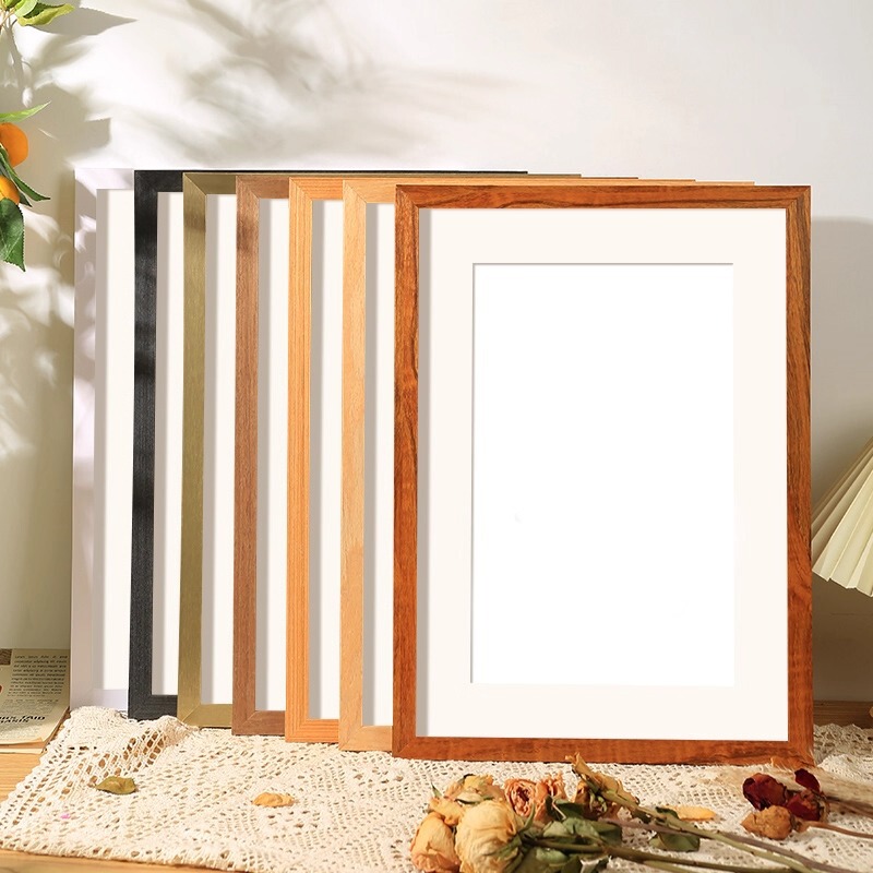 Solid Wood Photo Frame Empty Frame Wall Hanging 4K8K Blank Picture Frame Mounting A3A4 Hard Pen Calligraphy Works with Cardboard Display Frame Solid Wood Photo Frame Empty Frame Wall Hanging 4K8K Blank Picture Frame Mounting A3A4 Hard Pen Calligraphy Works with Cardboard Display Frame