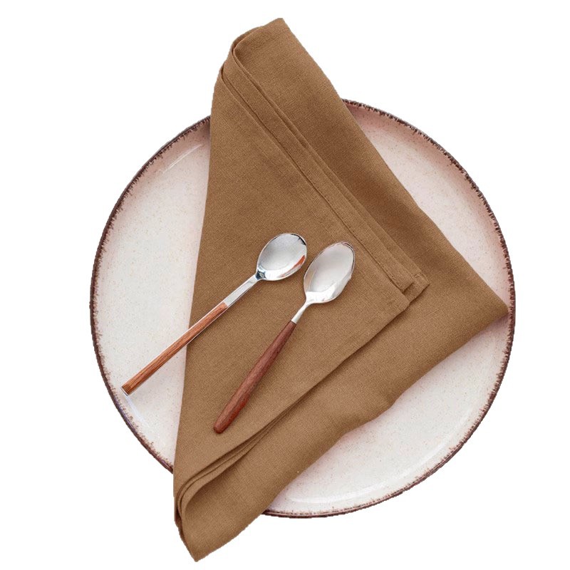 Servilletas de algodón y lino, tela bucal, rizado, country americano, decoración de bodas lisa, fiesta, servilleta de lino transfronteriza de Navidad