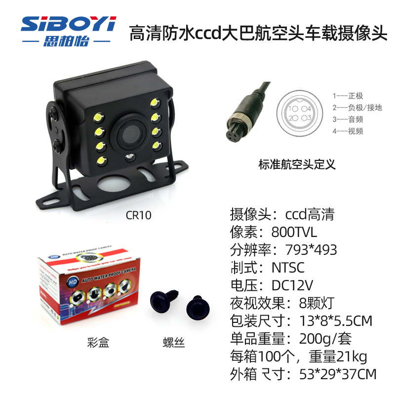 Million HD Waterproof Ahd Bus Aviation Head Car Camera CR10