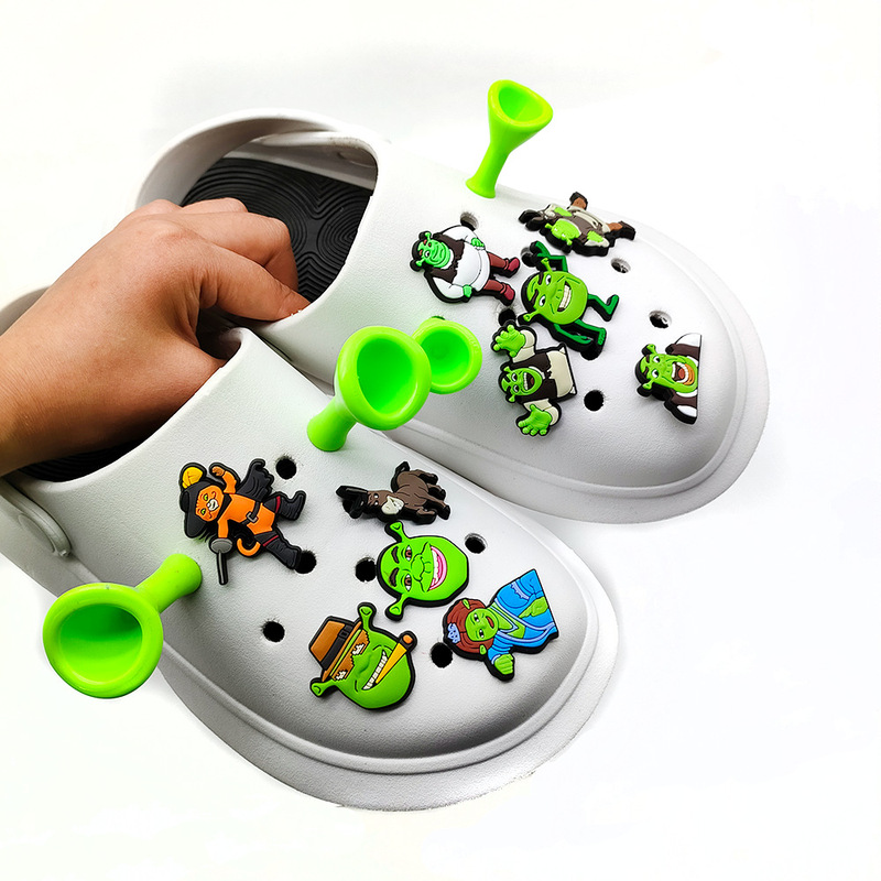 Shrek Ear Series Hole Shoes Shoes Flower Shoe Buckle Accessories Croc Decorative Buckle