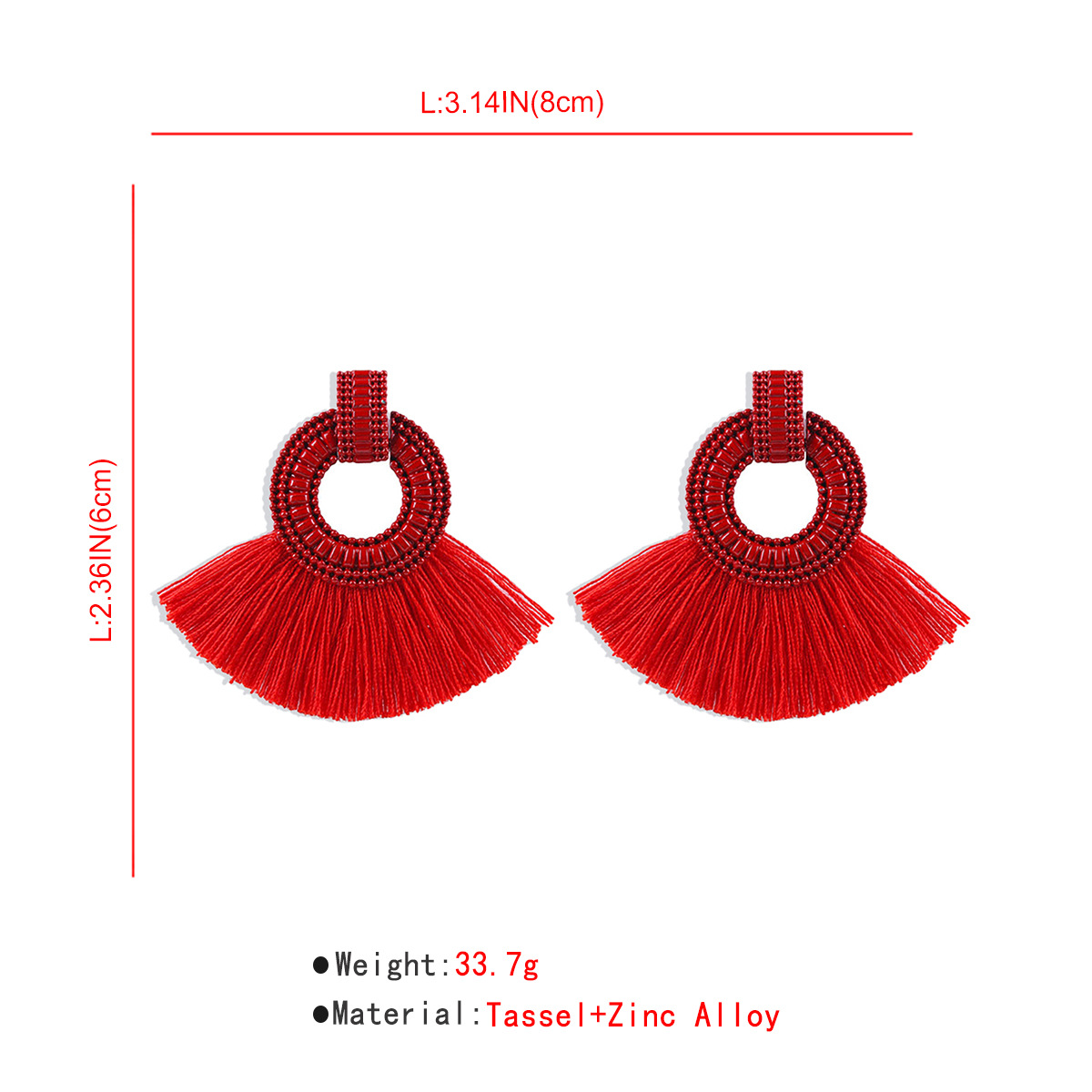 Fashion Tassel Alloy Plating Women's Drop Earrings 1 Pair display picture 2