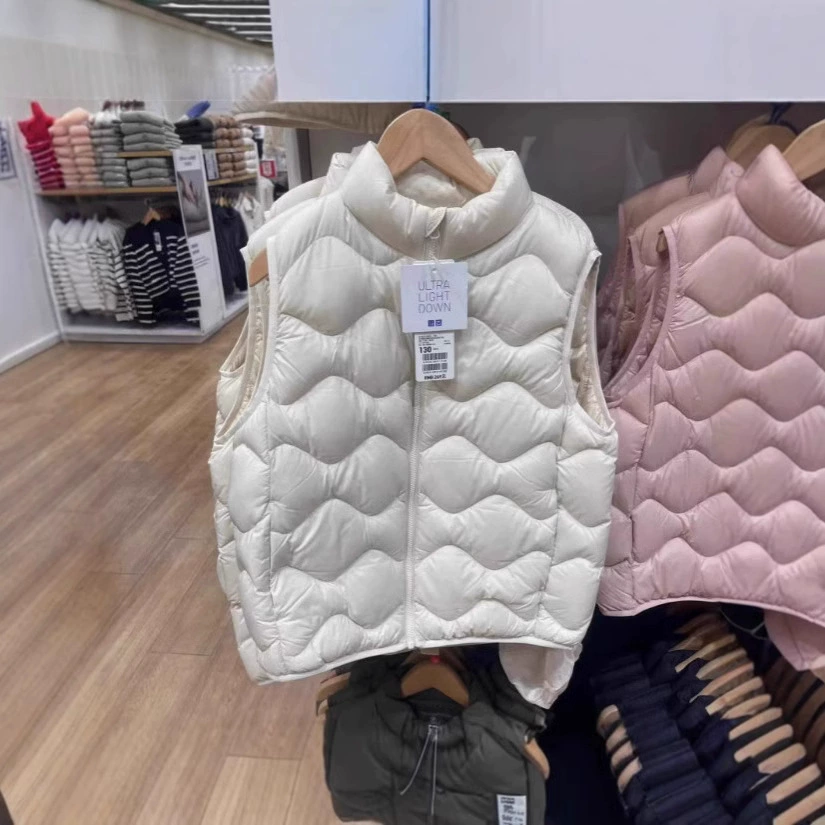2024 осень и зима детская одежда мальчик девочка теплая легкая 700D утка с воротником жилетка 471376