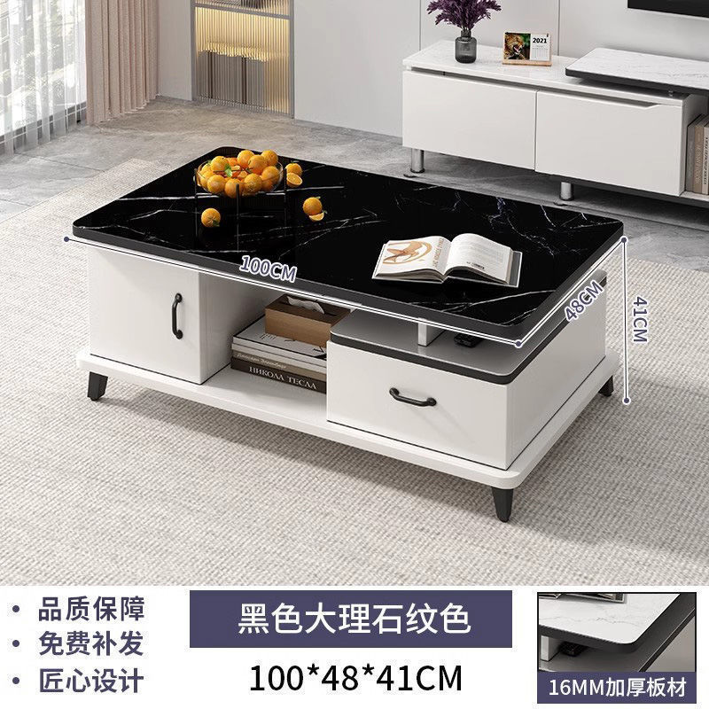[플래그십 모델] 100cm 검정색 대리석 패턴 두꺼운 판