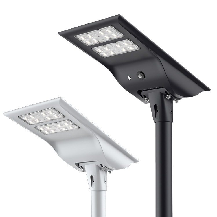lámpara solar integrada alta iluminación de carretera al aire libre lámpara de patio inducción del cuerpo humano alta potencia lámpara de aluminio fundido