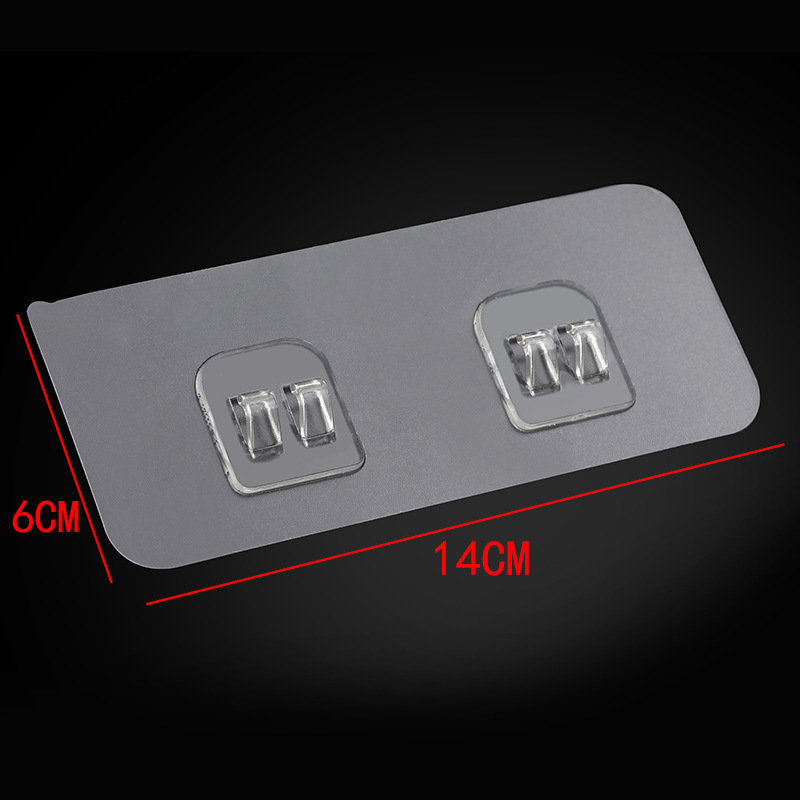 Gancho sin costuras sin punzón adhesivo fuerte colgante de pared transparente gancho impermeable transparente gancho pegajoso al por mayor