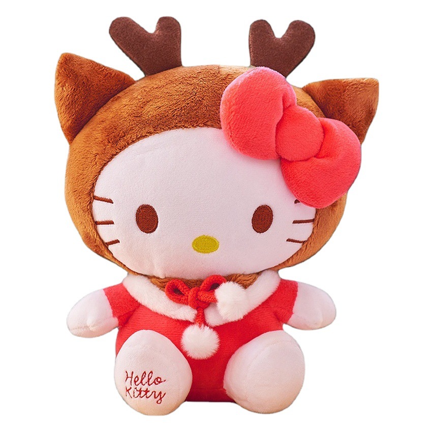 Genuino regalo de Navidad Hello Kitty muñeca de peluche KT Hello Kitty juguete muñeca regalo