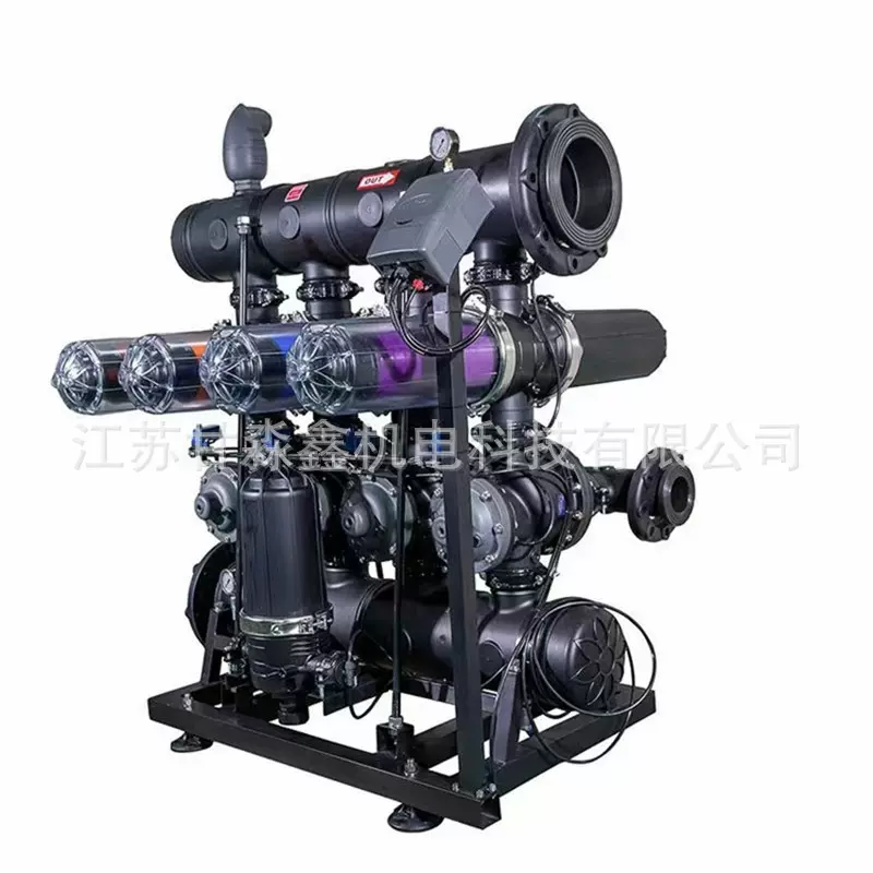 全自动反冲洗盘式过滤器不锈钢管道自清洗叠片过滤器循环水过滤器