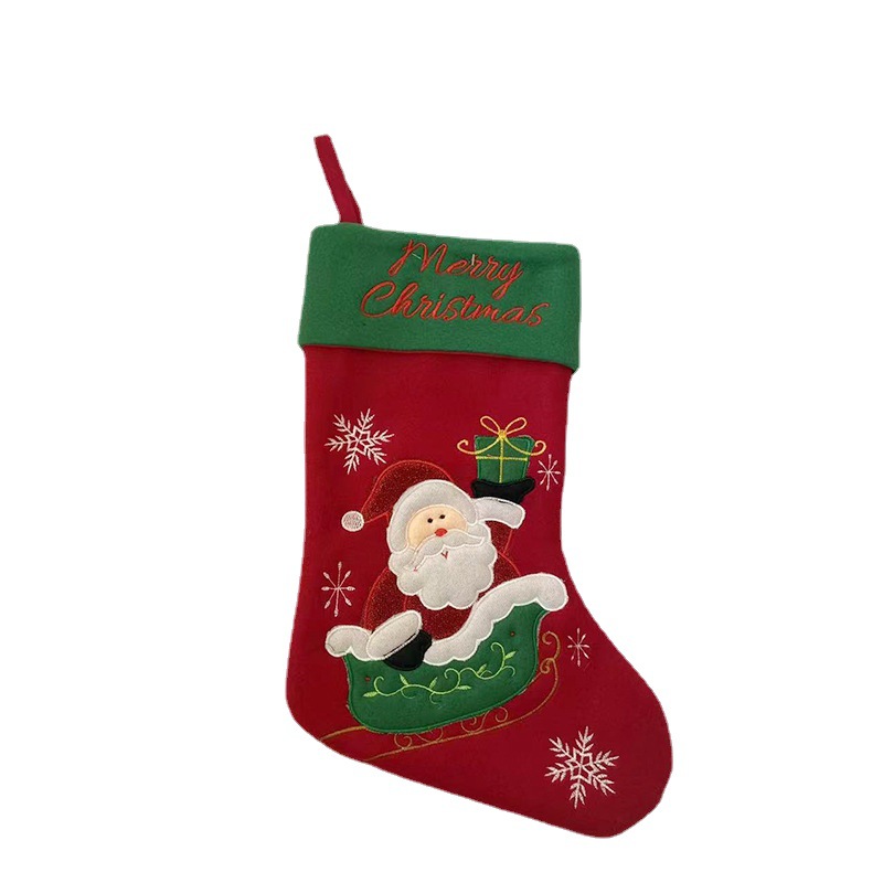 Venta caliente medias de Navidad regalo de Navidad patrón de dibujos animados de Navidad muñeco de nieve decoración de Navidad colgante de Navidad regalo de Navidad