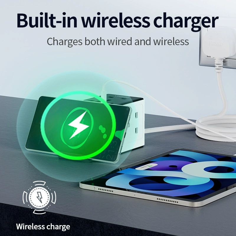 Руководство по офисной электроснабжению в Великобритании USB-розетка многофункциональная платформа Type-C, беспроводная подзарядка, розетка