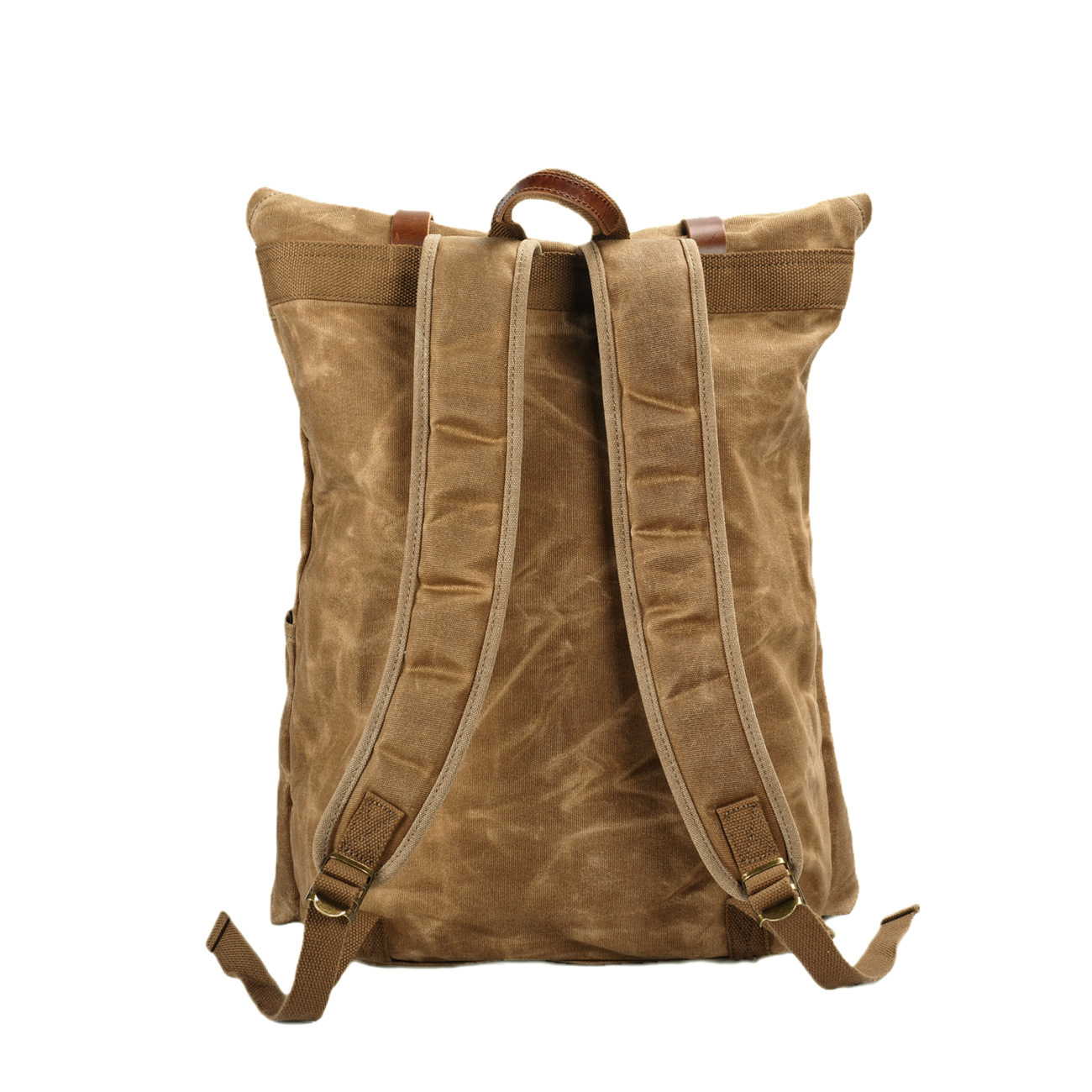 Sports & Entertainment New retro men's canvas backpack outdoor waterproof hiking bag large capacity camping bag_voghion.com