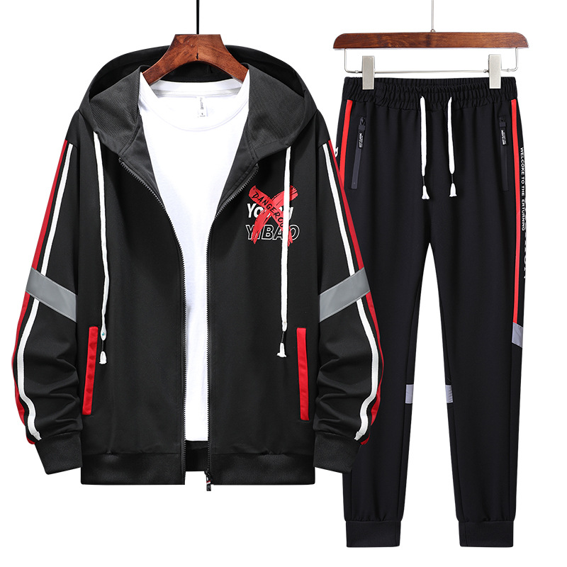 Conjunto deportivo de tres piezas para hombre, moderno para primavera y otoño, para jóvenes estudiantes, estilo casual, novedad 2025.