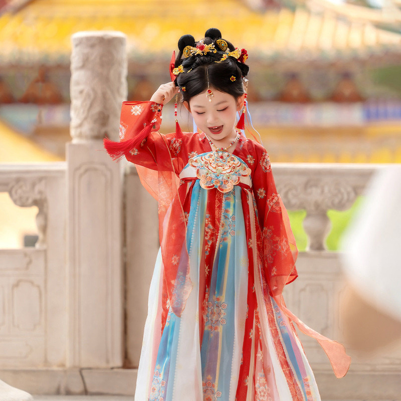 Girls' Hanfu 2026 Spring and Autumn Children's Ancient Style Fairy Princess Dress National Style Performance Ruqun Factory Wholesale