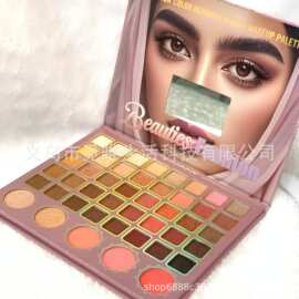 跨境中东TK彩妆盘珠光大地色眼影盘高光腮红Eye shadow makeup