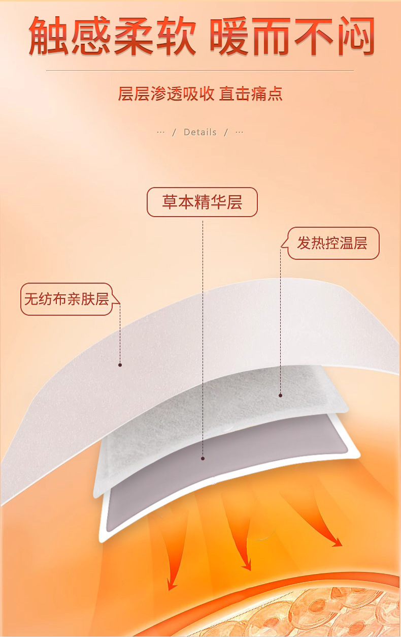Moxa Heat Patch Self Heating Wormwood Warming Compress for Neck Knee Body Warmth key features