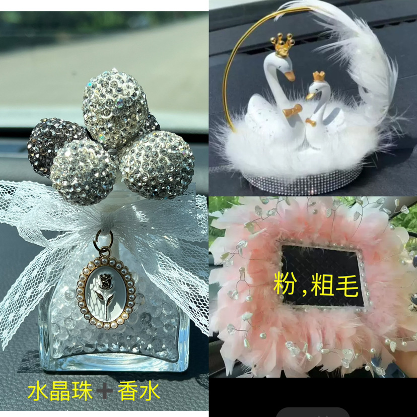 Artículo creativo de la chica del mar adornos de automóviles perfume encantador ángel perfume de automóvil perla base de diamante perfumado perdurable